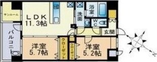 バルセロナ薬院の物件間取画像